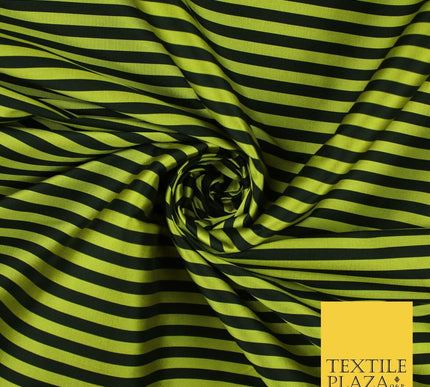 7 COLOURS - High Quality Striped Ticking Faux Silk Taffeta Dress Fabric