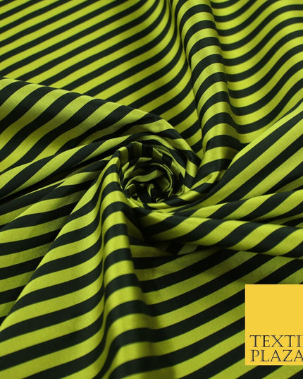 7 COLOURS - High Quality Striped Ticking Faux Silk Taffeta Dress Fabric