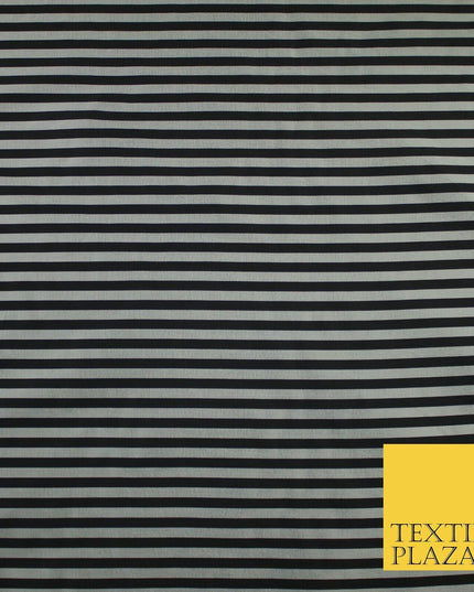 7 COLOURS - High Quality Striped Ticking Faux Silk Taffeta Dress Fabric