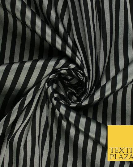 7 COLOURS - High Quality Striped Ticking Faux Silk Taffeta Dress Fabric
