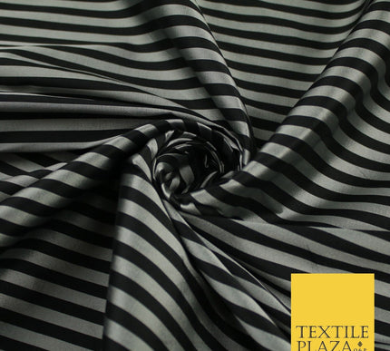 7 COLOURS - High Quality Striped Ticking Faux Silk Taffeta Dress Fabric