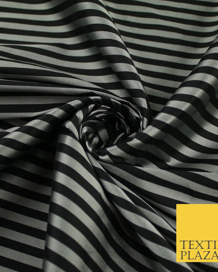 7 COLOURS - High Quality Striped Ticking Faux Silk Taffeta Dress Fabric