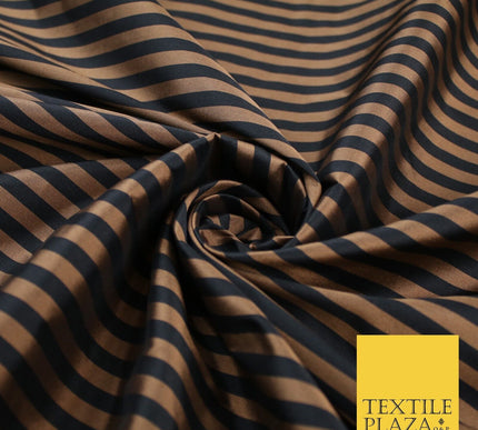 7 COLOURS - High Quality Striped Ticking Faux Silk Taffeta Dress Fabric
