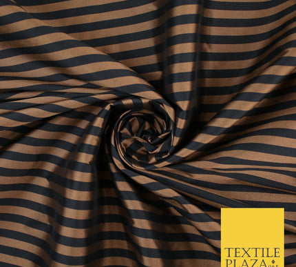 7 COLOURS - High Quality Striped Ticking Faux Silk Taffeta Dress Fabric