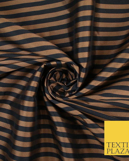 7 COLOURS - High Quality Striped Ticking Faux Silk Taffeta Dress Fabric