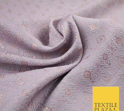 Mauve Ornamental Ornate Brocade Jacquard Dress Fabric 56" Wide 8508