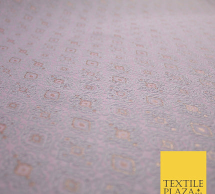 Mauve Ornamental Ornate Brocade Jacquard Dress Fabric 56" Wide 8508