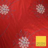8 COLOURS - Fryetts Luxury Oversized Dandelion Embroidered 100% PURE SILK Fabric