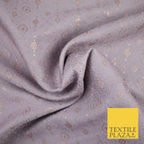 Mauve Ornamental Ornate Brocade Jacquard Dress Fabric 56" Wide 8508