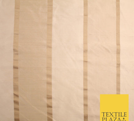 10 COLOURS - Fryetts Luxury Textured Vertical Line Striped 100% PURE SILK Fabric