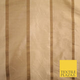 10 COLOURS - Fryetts Luxury Textured Vertical Line Striped 100% PURE SILK Fabric
