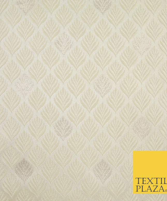 Diamond Feather Ornamental Textured Brocade Jacquard Waistcoat Dress Fabric