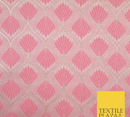 Floral Geometric Ornamental Textured Brocade Jacquard Waistcoat Dress Fabric