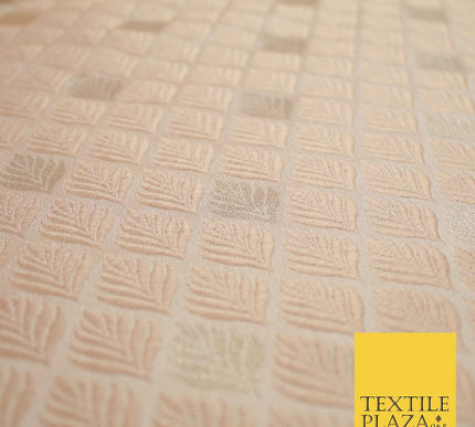 Diamond Feather Ornamental Textured Brocade Jacquard Waistcoat Dress Fabric