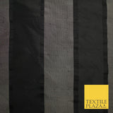 10 COLOURS - Fryetts Luxury Textured Vertical Line Striped 100% PURE SILK Fabric