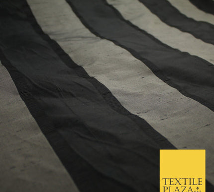 10 COLOURS - Fryetts Luxury Textured Vertical Line Striped 100% PURE SILK Fabric