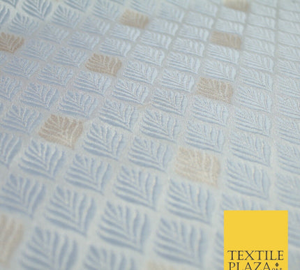 Diamond Feather Ornamental Textured Brocade Jacquard Waistcoat Dress Fabric