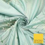 8 COLOURS - Fryetts Luxury Oversized Dandelion Embroidered 100% PURE SILK Fabric