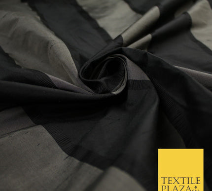 10 COLOURS - Fryetts Luxury Textured Vertical Line Striped 100% PURE SILK Fabric