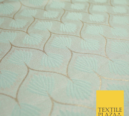 Floral Geometric Ornamental Textured Brocade Jacquard Waistcoat Dress Fabric