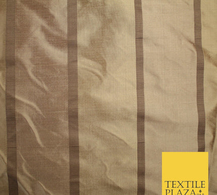 10 COLOURS - Fryetts Luxury Textured Vertical Line Striped 100% PURE SILK Fabric
