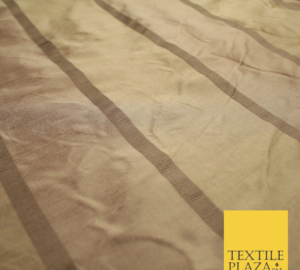 10 COLOURS - Fryetts Luxury Textured Vertical Line Striped 100% PURE SILK Fabric