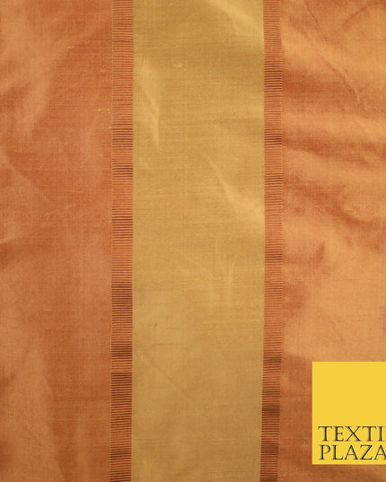 10 COLOURS - Fryetts Luxury Textured Vertical Line Striped 100% PURE SILK Fabric