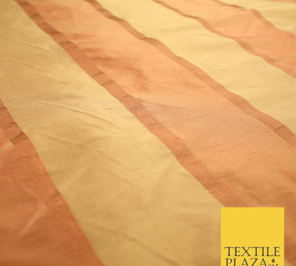 10 COLOURS - Fryetts Luxury Textured Vertical Line Striped 100% PURE SILK Fabric