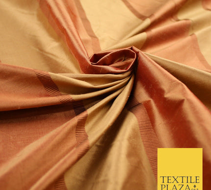10 COLOURS - Fryetts Luxury Textured Vertical Line Striped 100% PURE SILK Fabric