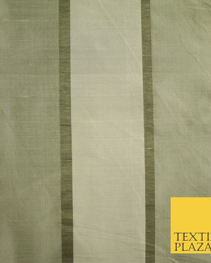 10 COLOURS - Fryetts Luxury Textured Vertical Line Striped 100% PURE SILK Fabric