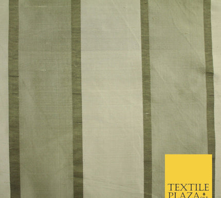 10 COLOURS - Fryetts Luxury Textured Vertical Line Striped 100% PURE SILK Fabric