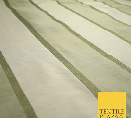 10 COLOURS - Fryetts Luxury Textured Vertical Line Striped 100% PURE SILK Fabric