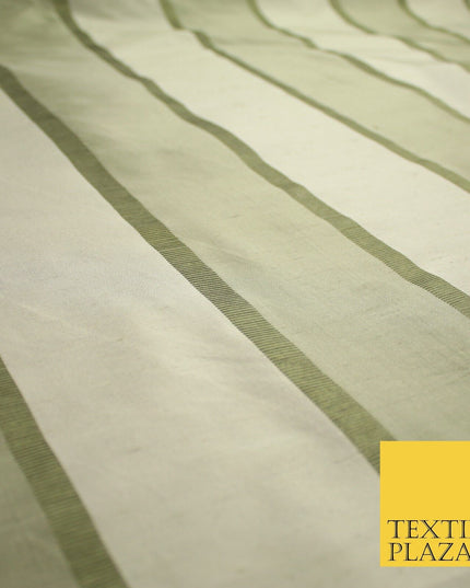 10 COLOURS - Fryetts Luxury Textured Vertical Line Striped 100% PURE SILK Fabric