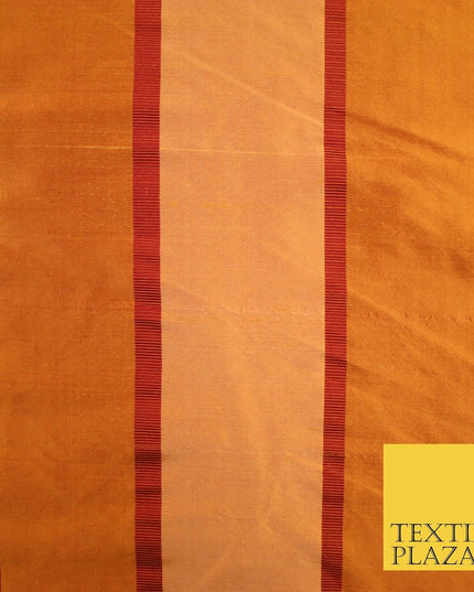 10 COLOURS - Fryetts Luxury Textured Vertical Line Striped 100% PURE SILK Fabric