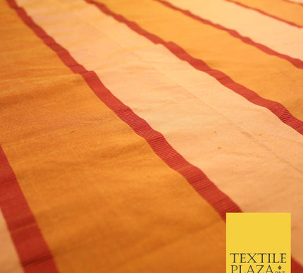 10 COLOURS - Fryetts Luxury Textured Vertical Line Striped 100% PURE SILK Fabric