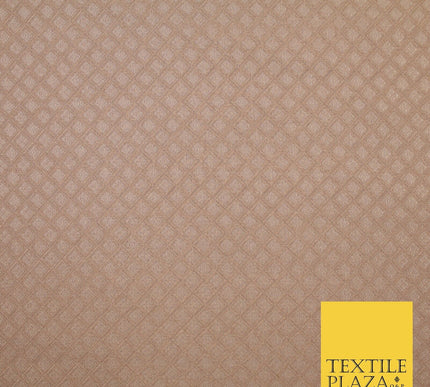 Mini Diamond Check Ornamental Textured Brocade Jacquard Waistcoat Dress Fabric