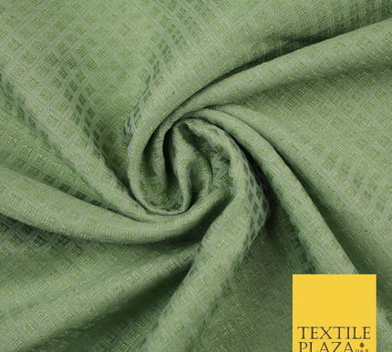 Mini Diamond Check Ornamental Textured Brocade Jacquard Waistcoat Dress Fabric