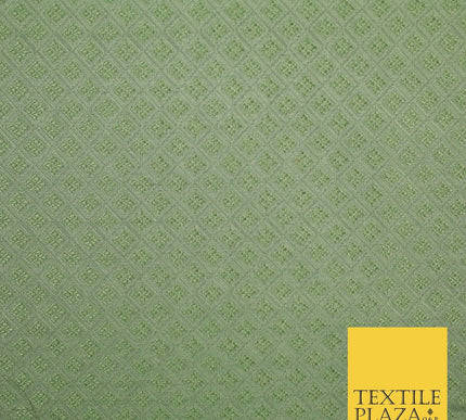 Mini Diamond Check Ornamental Textured Brocade Jacquard Waistcoat Dress Fabric