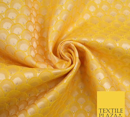 Scales Fan Ornamental Textured Fancy Brocade Jacquard Waistcoat Dress Fabric