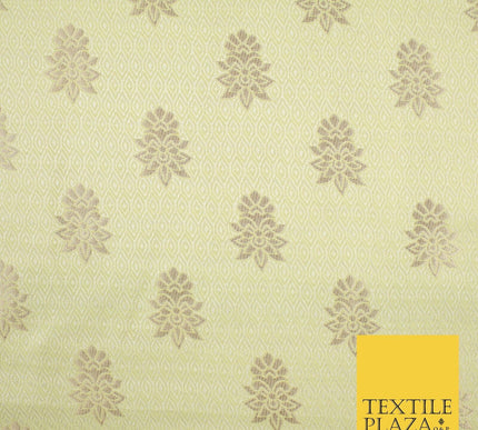 Intricate Floral Ornamental Textured Brocade Jacquard Waistcoat Dress Fabric