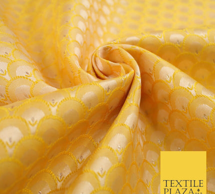 Scales Fan Ornamental Textured Fancy Brocade Jacquard Waistcoat Dress Fabric