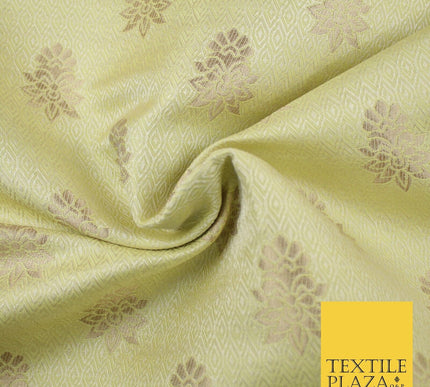 Intricate Floral Ornamental Textured Brocade Jacquard Waistcoat Dress Fabric