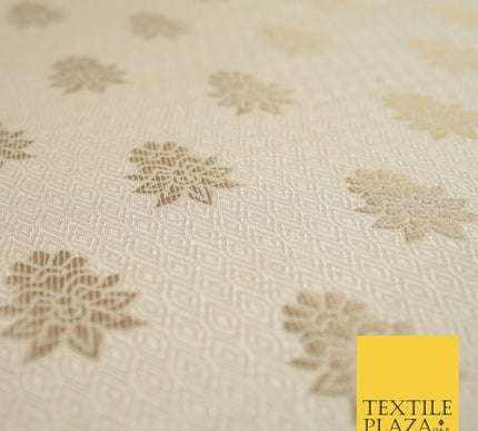 Intricate Floral Ornamental Textured Brocade Jacquard Waistcoat Dress Fabric