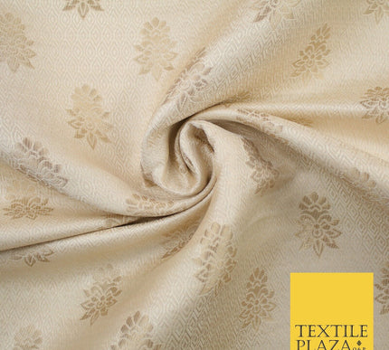 Intricate Floral Ornamental Textured Brocade Jacquard Waistcoat Dress Fabric