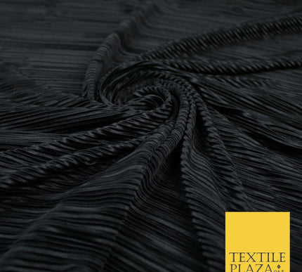 17 COLOURS Mini Pleated Crushed Plissé Satin Stretch Bodre Fabric Skirt Trousers