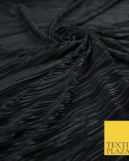 17 COLOURS Mini Pleated Crushed Plissé Satin Stretch Bodre Fabric Skirt Trousers