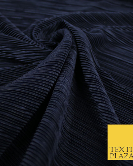 17 COLOURS Mini Pleated Crushed Plissé Satin Stretch Bodre Fabric Skirt Trousers