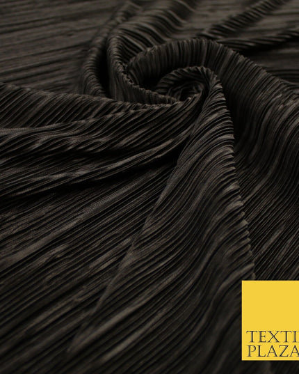 17 COLOURS Mini Pleated Crushed Plissé Satin Stretch Bodre Fabric Skirt Trousers