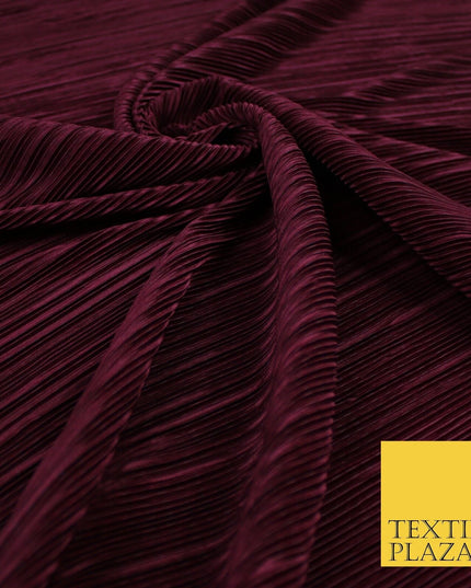 17 COLOURS Mini Pleated Crushed Plissé Satin Stretch Bodre Fabric Skirt Trousers