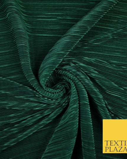 17 COLOURS Mini Pleated Crushed Plissé Satin Stretch Bodre Fabric Skirt Trousers